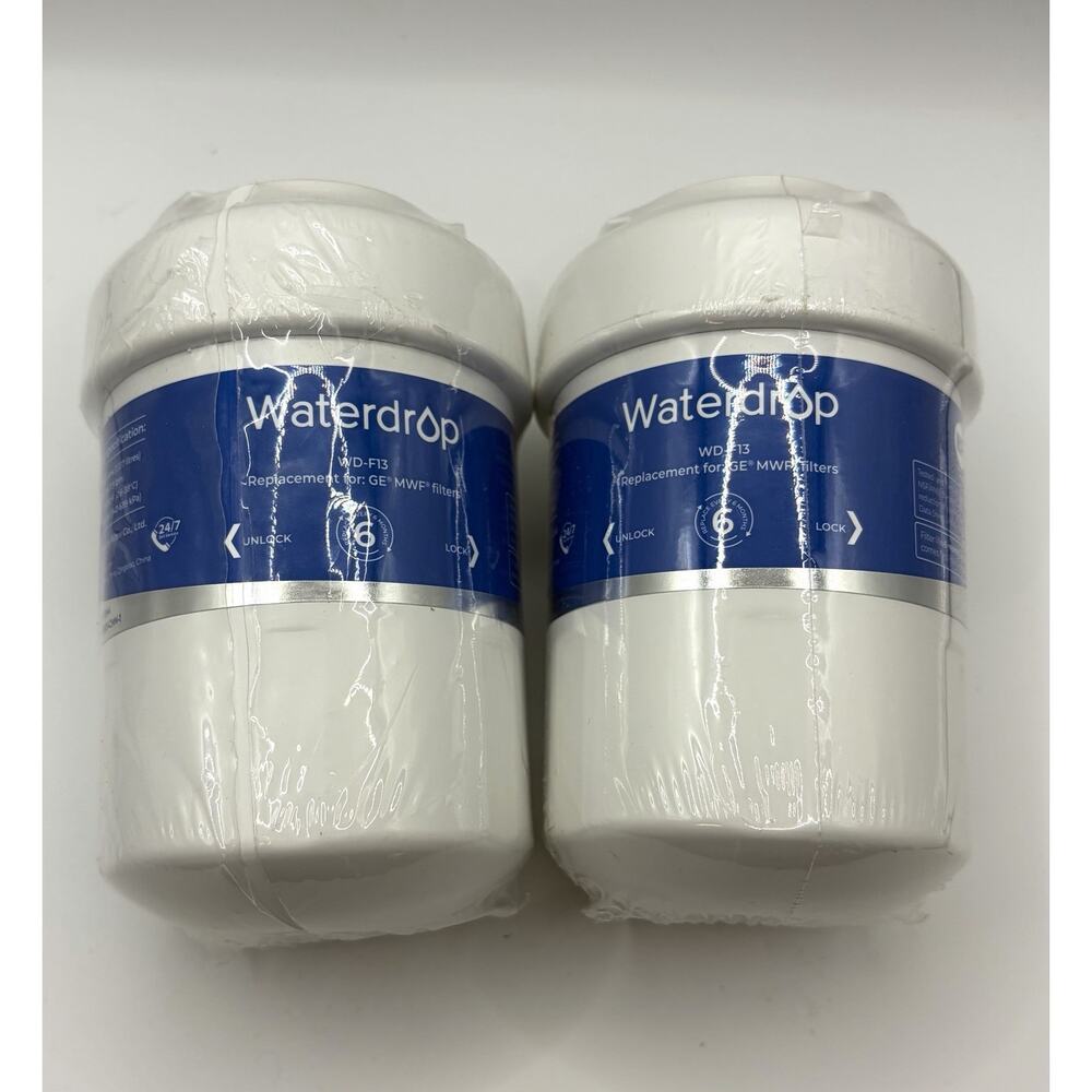 GE MWF Water Filter Replacement 2 pack Waterdrop WD-F13 Refrigerator - Picture 2 of 5